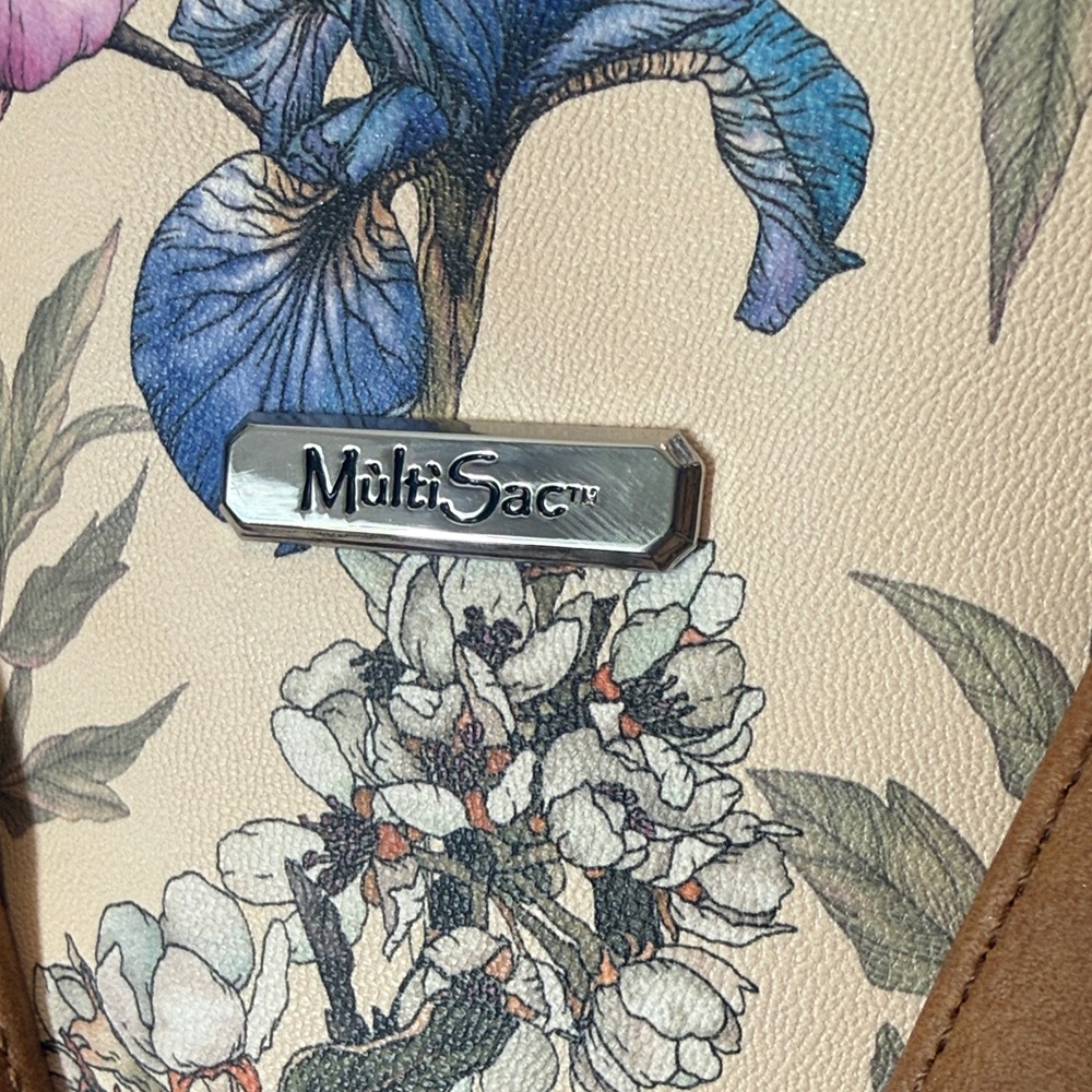 MultiSac Denise Shoulder Bag | Gloria Floral Butterfly Print | - Picture 2 of 12